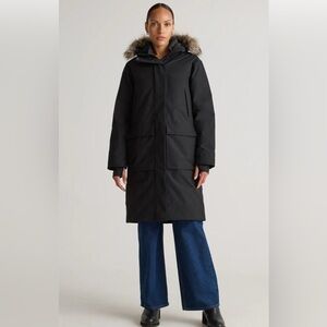 Quince Responsible Down Hooded Long Parka S Black
